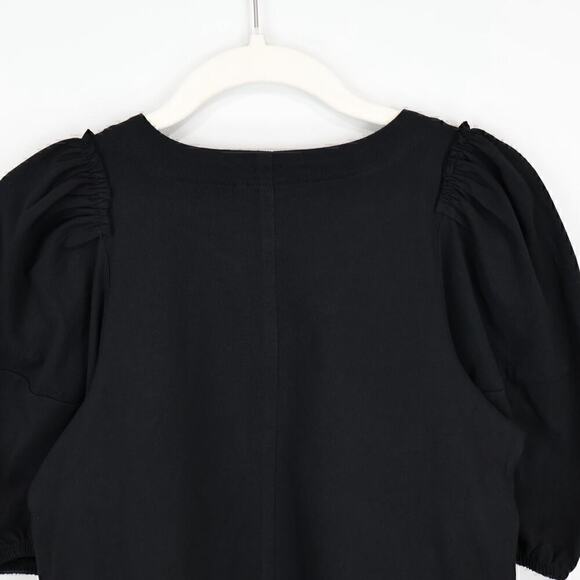 Madewell Puff Sleeve Tee Jet Black Size XXS NWT - Picture 7 of 7